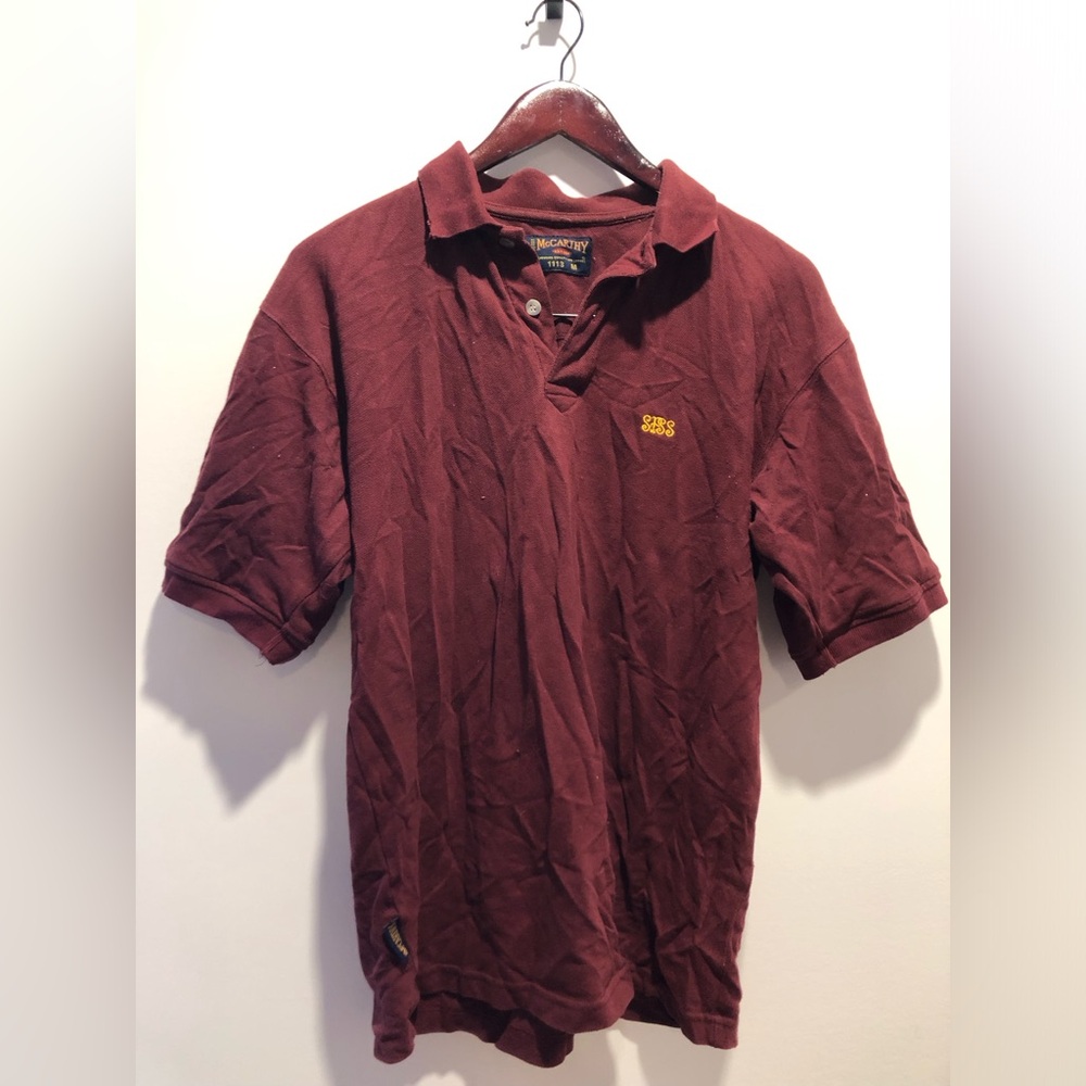 Burgundy Short Sleeve Polo by